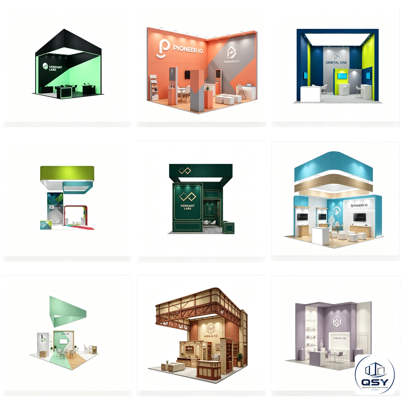 20×20ft New-Style Modular Trade Show Booth |QSY Modular Exhibition System Reusable Aluminum Exhibition Display System...