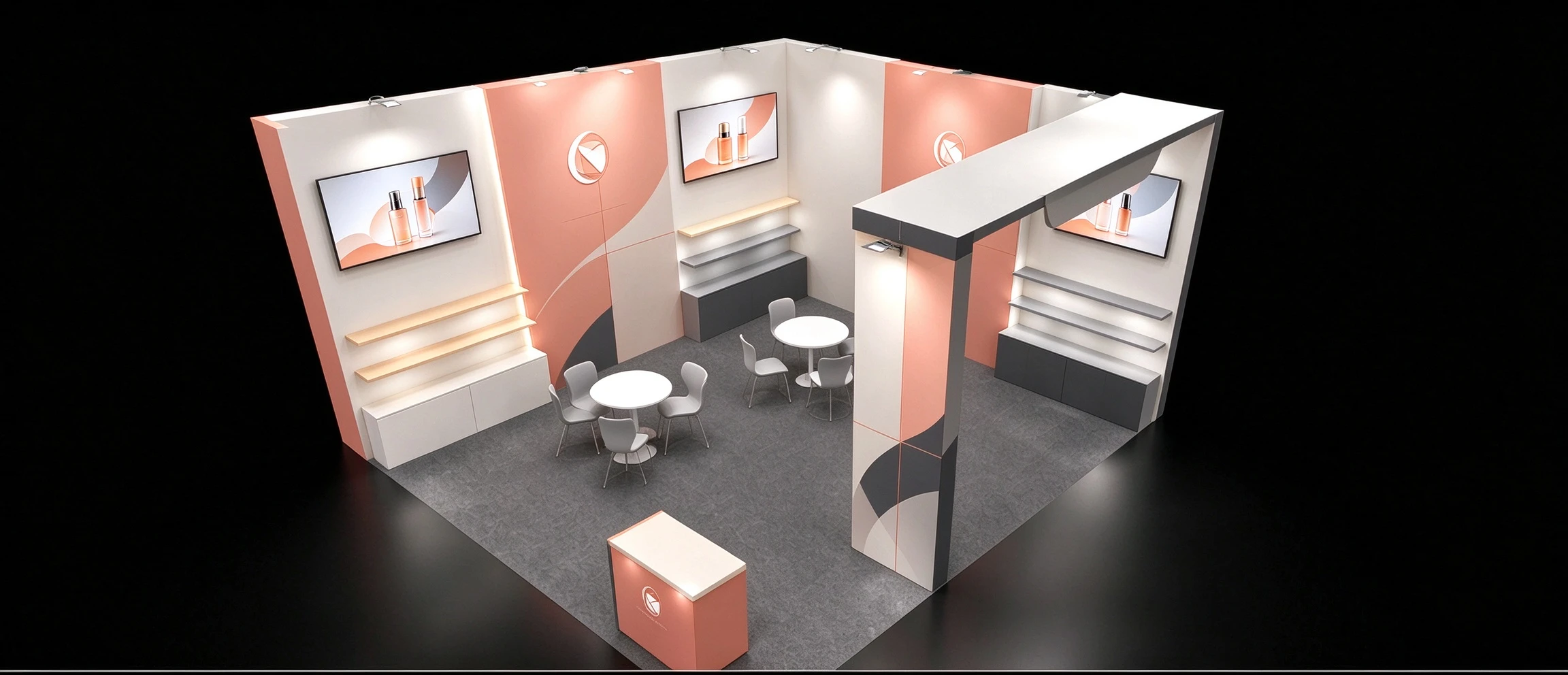 Fast62 Aluminum Fabric Frame System | Modern Modular Trade Show Booth Display Frame for Exhibition
