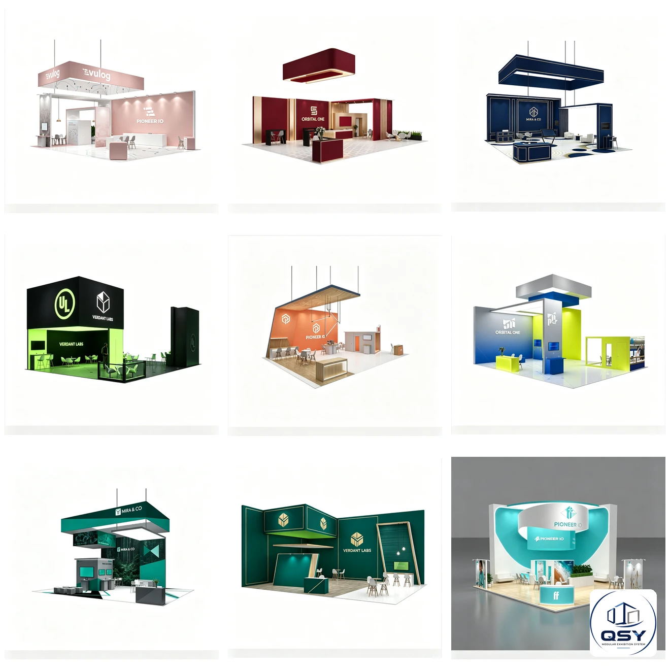 30×40ft New‑Style Modular Trade Show Booth |QSY Modular Exhibition System Reusable Aluminum Exhibition Display System...