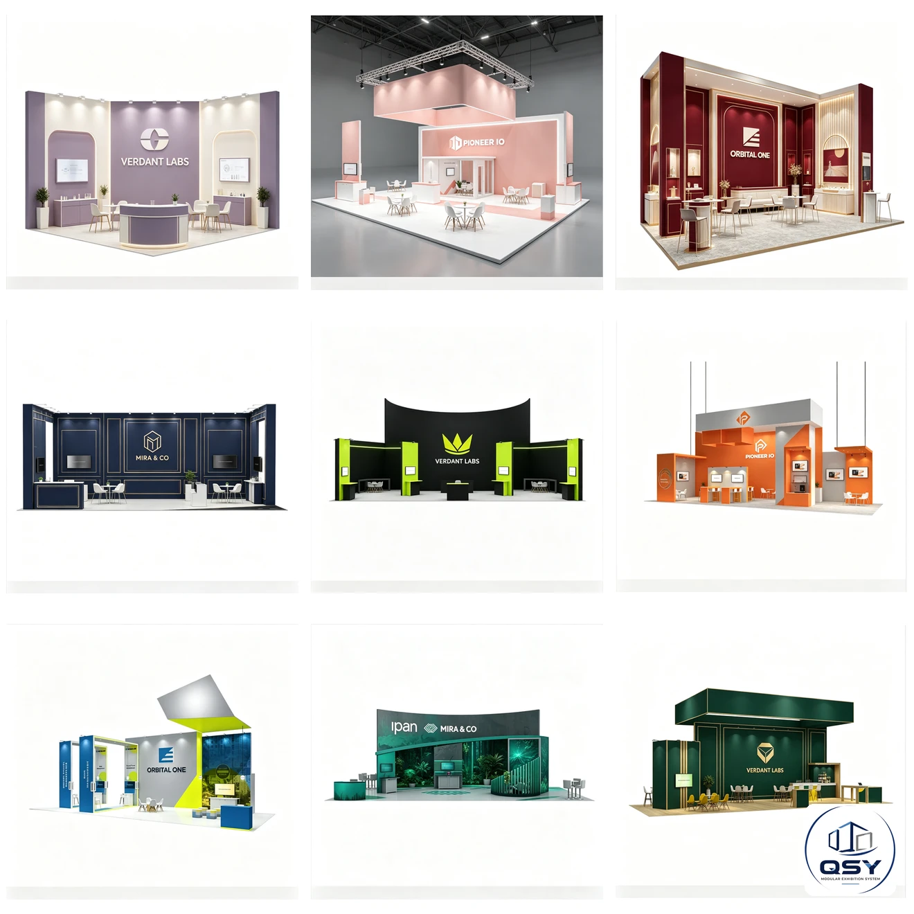 20×50ft New-Style Modular Trade Show Booth |QSY Modular Exhibition System Reusable Aluminum Exhibition Display System...