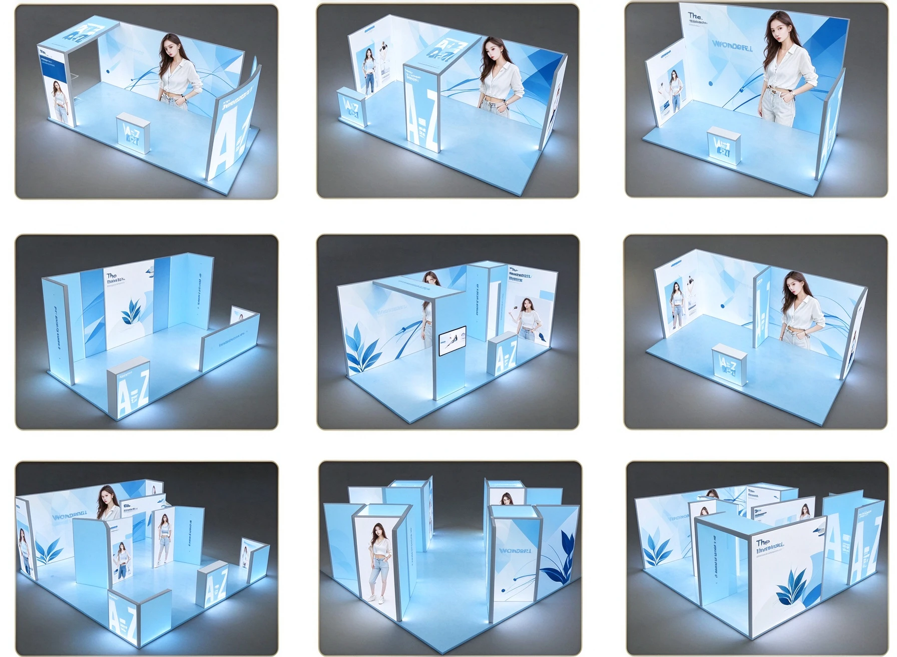 Portable Modular SEG Fabric Light Box Booth | Custom Backlit Trade Show Display for Exhibitions