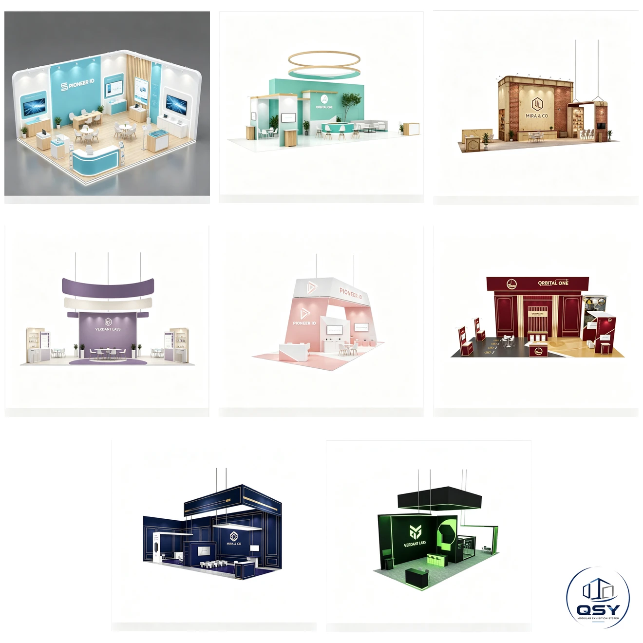 20×50ft New‑Style Modular Trade Show Booth |QSY Modular Exhibition System Reusable Aluminum Exhibition Display System... 2