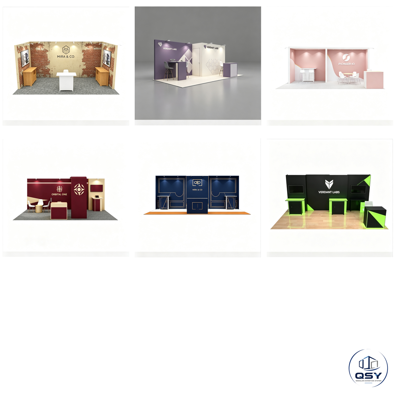10×20ft New‑Style Modular Trade Show Booth |QSY Modular Exhibition System Reusable Aluminum Exhibition Display System... 2