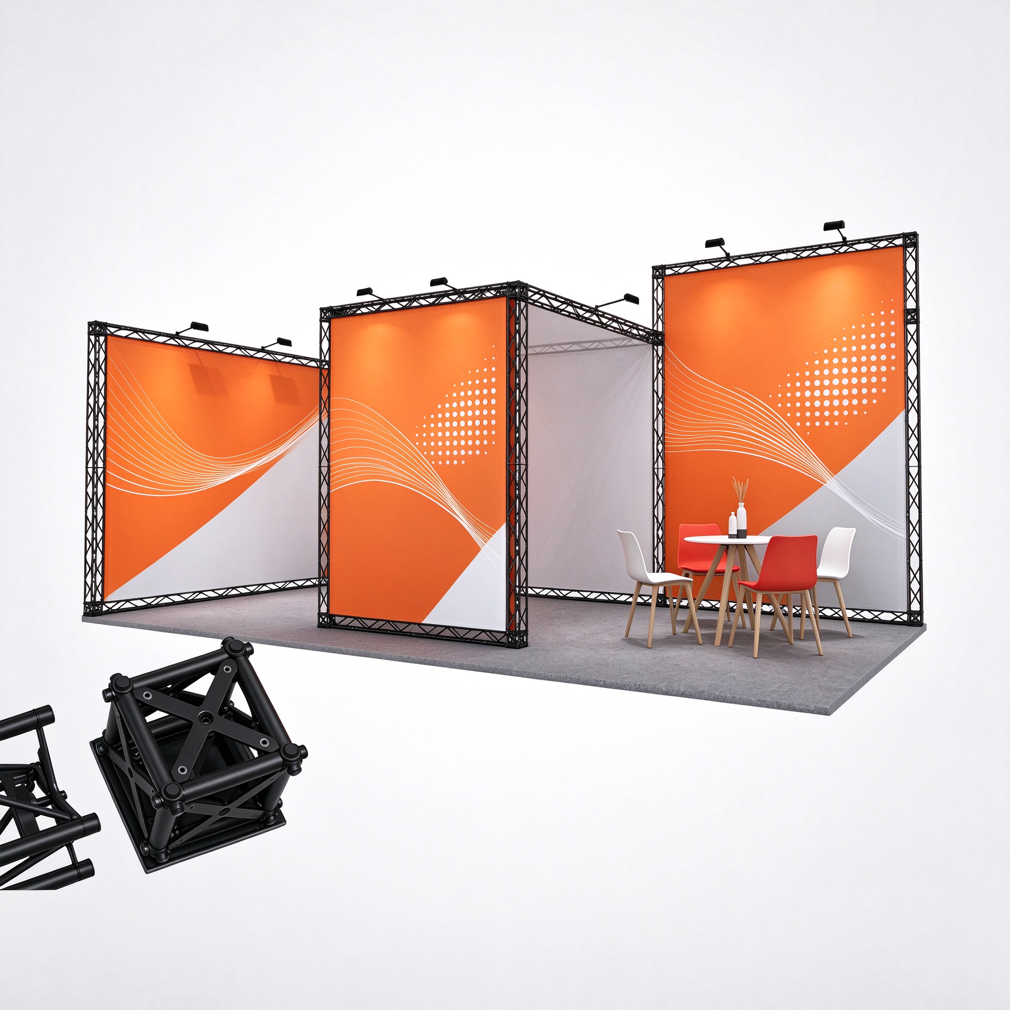 Modular SEG Lightbox Exhibition Booth System | Tool-Free Assembly Reusable Portable Display for Trade Shows, Expos & Events