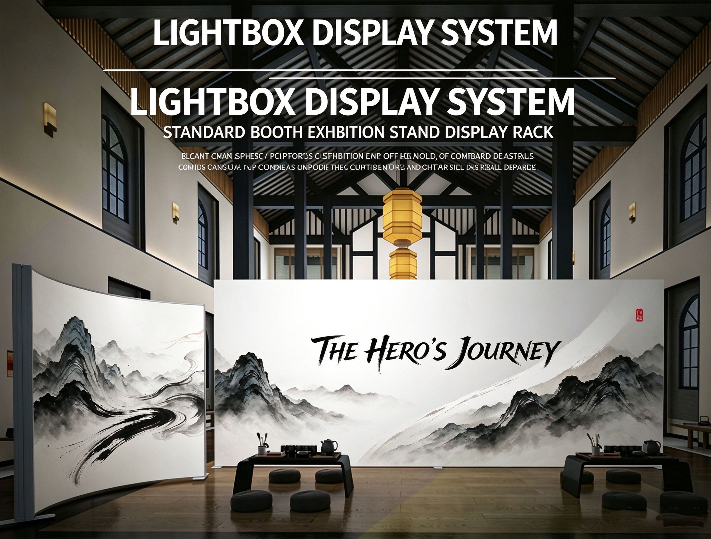 Customizable Portable Exhibition Light Box Stand | Tool-Free Modular Display System for Trade Shows, 1-Hour Quick Set...