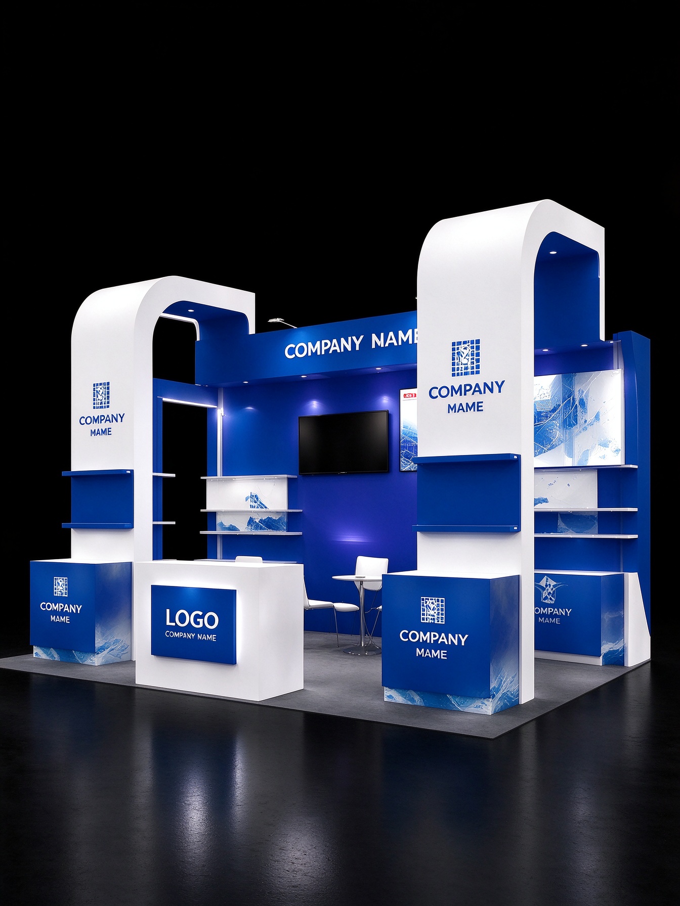 LT-FS62 62mm Modular Fabric Exhibition Booth | 8x8ft Portable Aluminum Trade Show Display Stand, Quick Assembly Reusa... 2