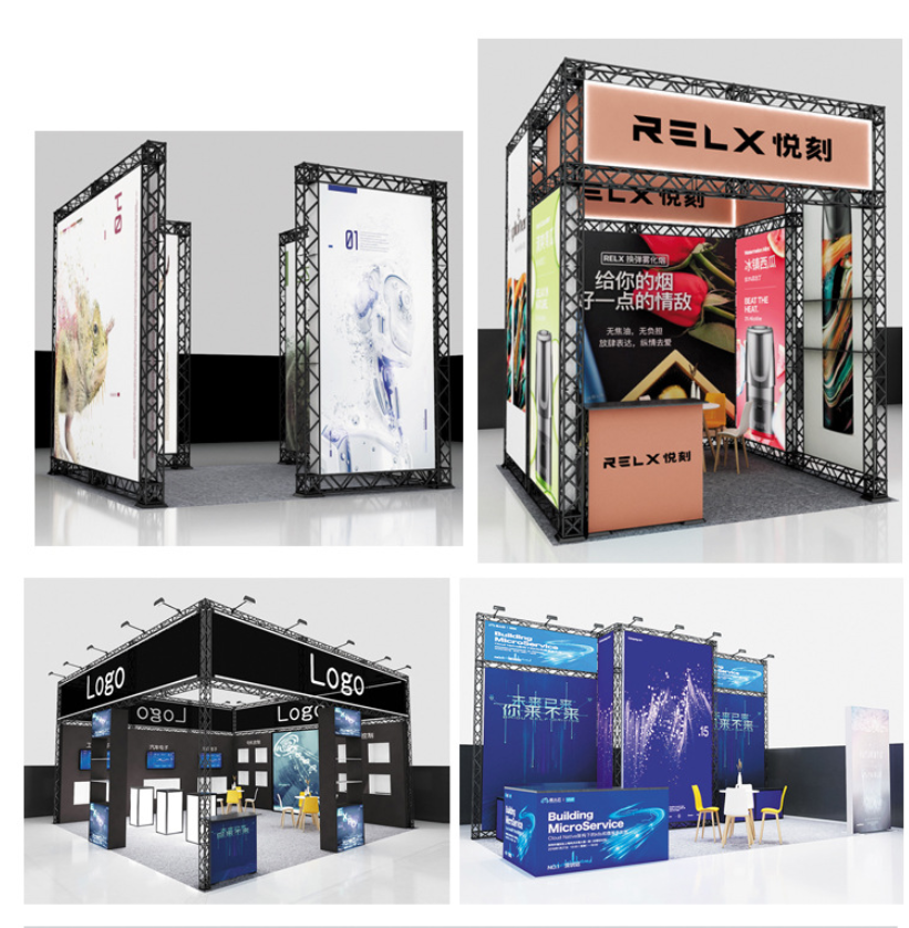 Custom Modular Truss Trade Show Booth | Tool-Free Quick Assembly Portable Exhibition System - Trade shows 5