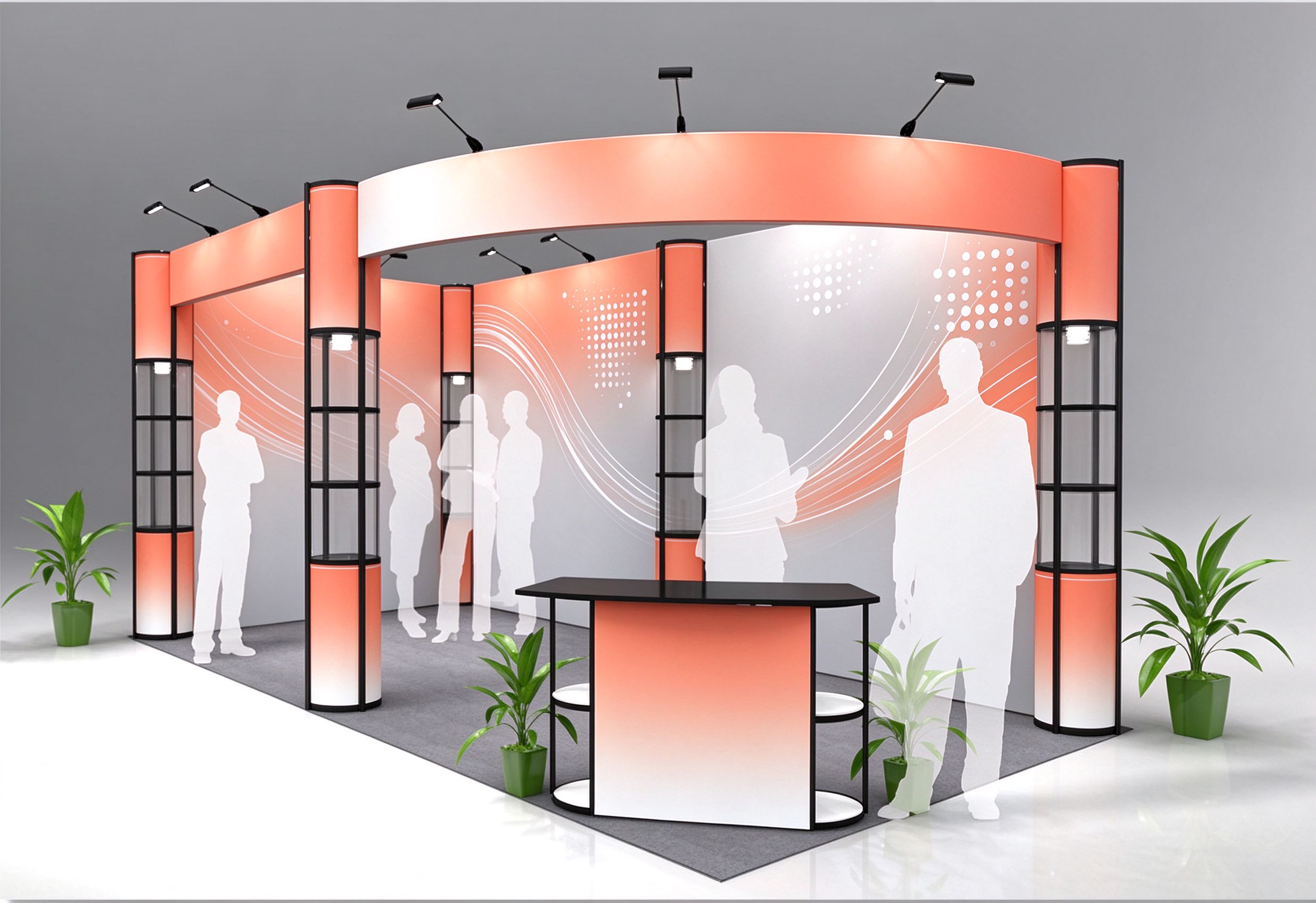 Portable Modular Aluminum Trade Show Booth | Foldable Quick Setup Exhibition Display Stand for Expo Events