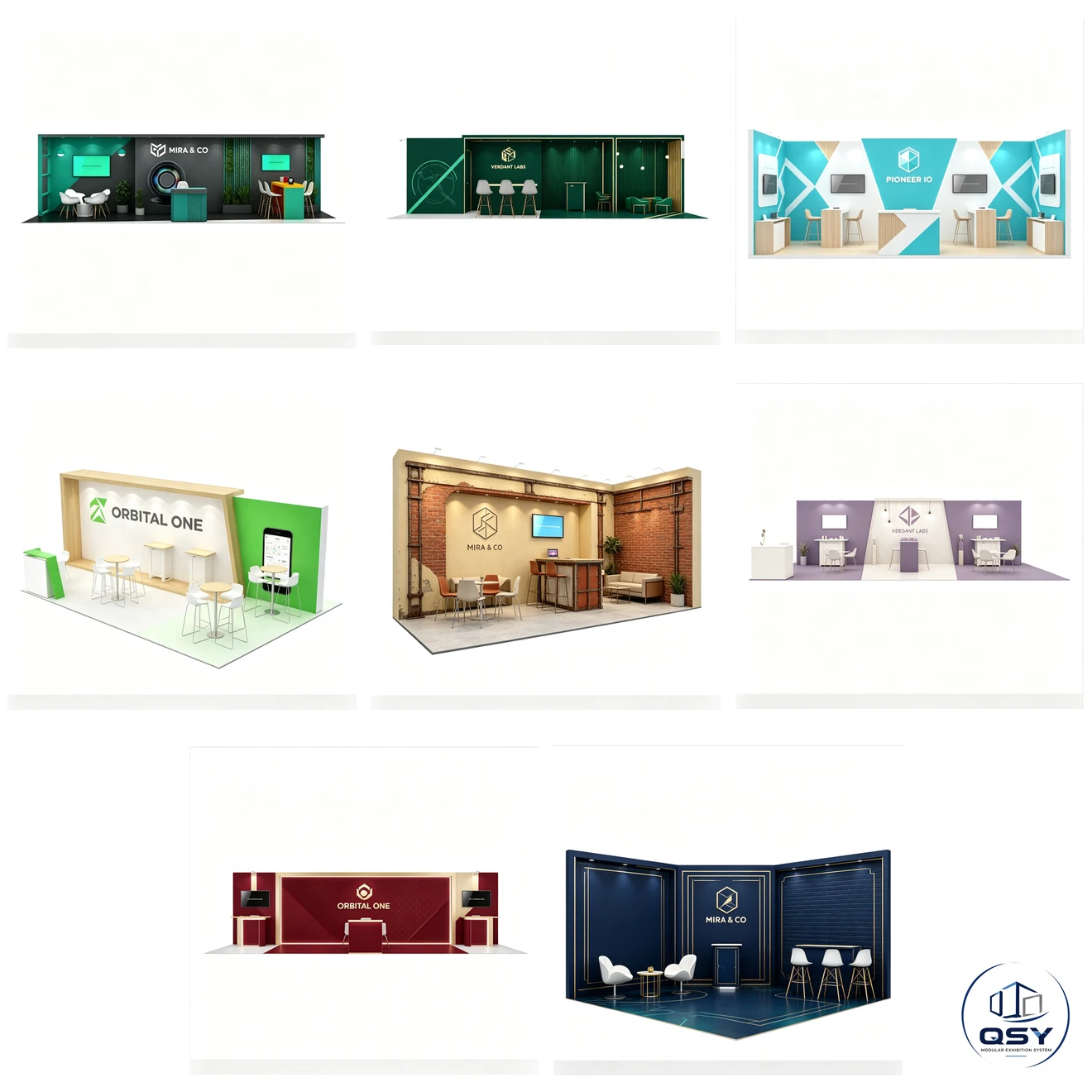 10×30ft New-Style Modular Trade Show Booth | QSY Modular Exhibition System Reusable Aluminum Exhibition Display Syste...