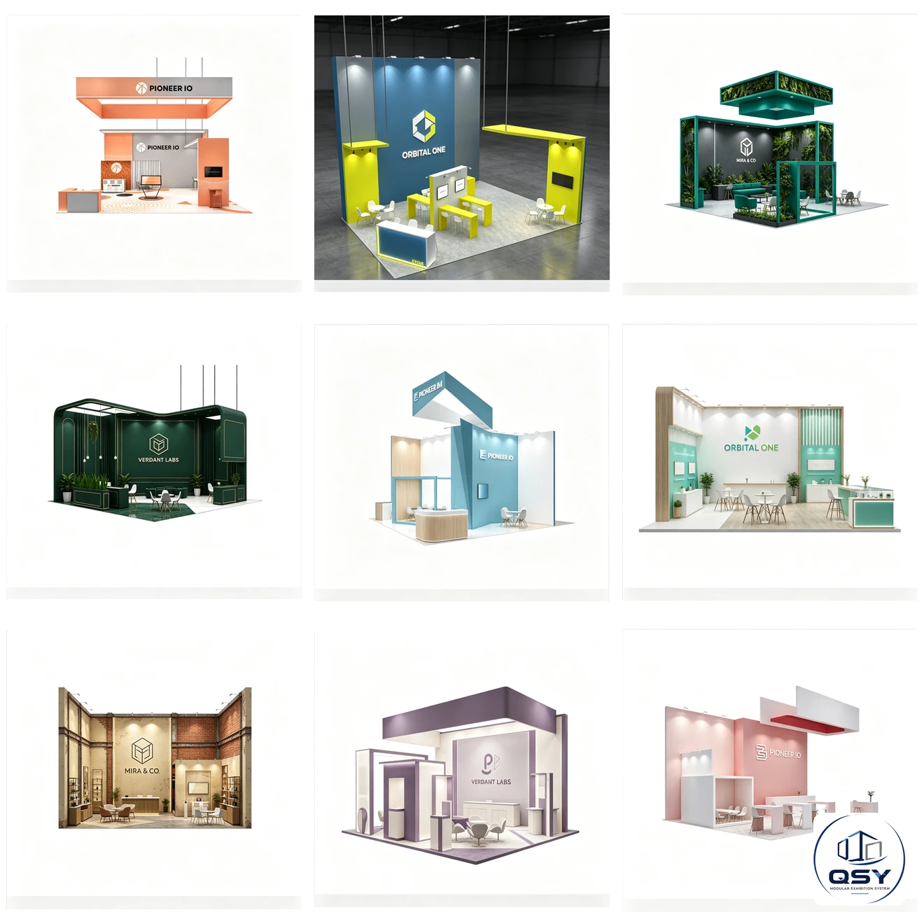30×30ft New‑Style Modular Trade Show Booth |QSY Modular Exhibition System Reusable Aluminum Exhibition Display System... 2