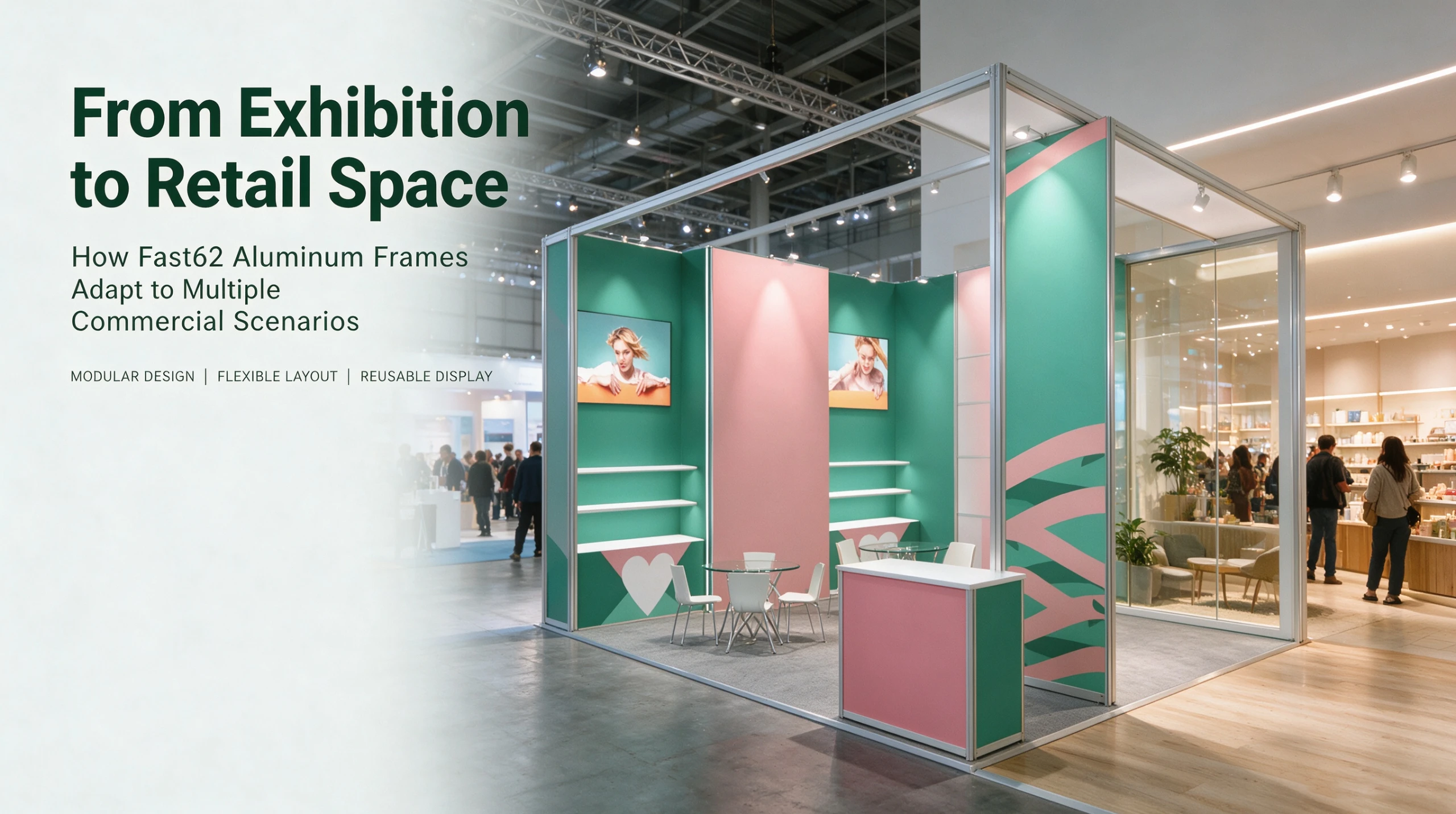 From Exhibition Halls to Retail Spaces: How the Fast62 Aluminum Frame Flexibly Adapts to Multiple Commercial Scenarios
