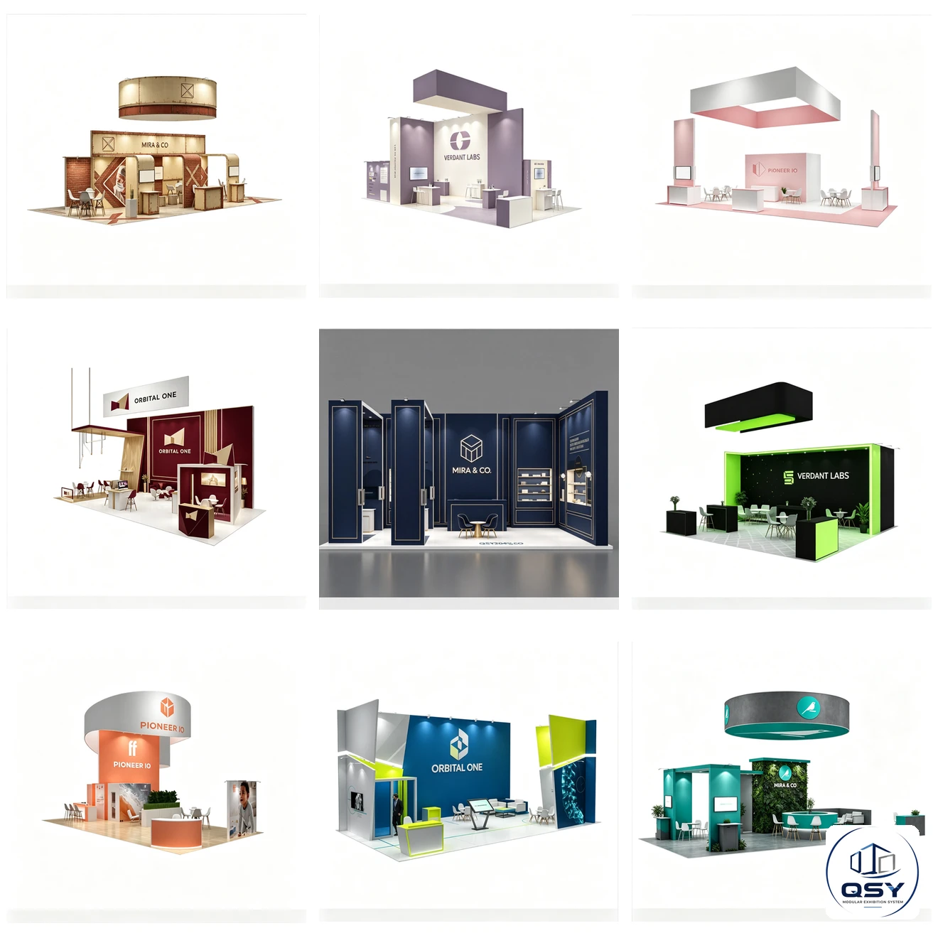 20×40ft New-Style Modular Trade Show Booth | QSY Modular Exhibition System Reusable Aluminum Exhibition Display Syste...