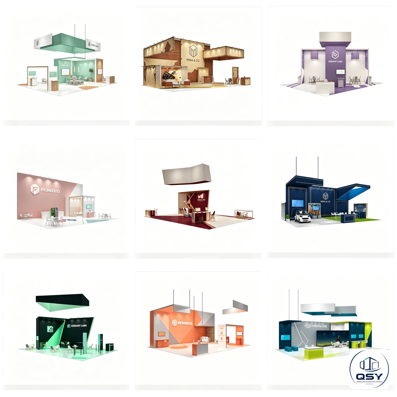 30×40ft New‑Style Modular Trade Show Booth |QSY Modular Exhibition System Reusable Aluminum Exhibition Display System... 2