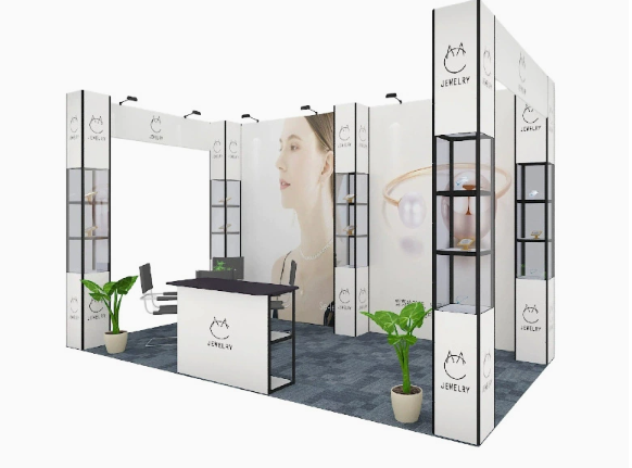Portable Modular Aluminum Trade Show Booth | Foldable Quick Setup Exhibition Display Stand for Expo Events - Internat...