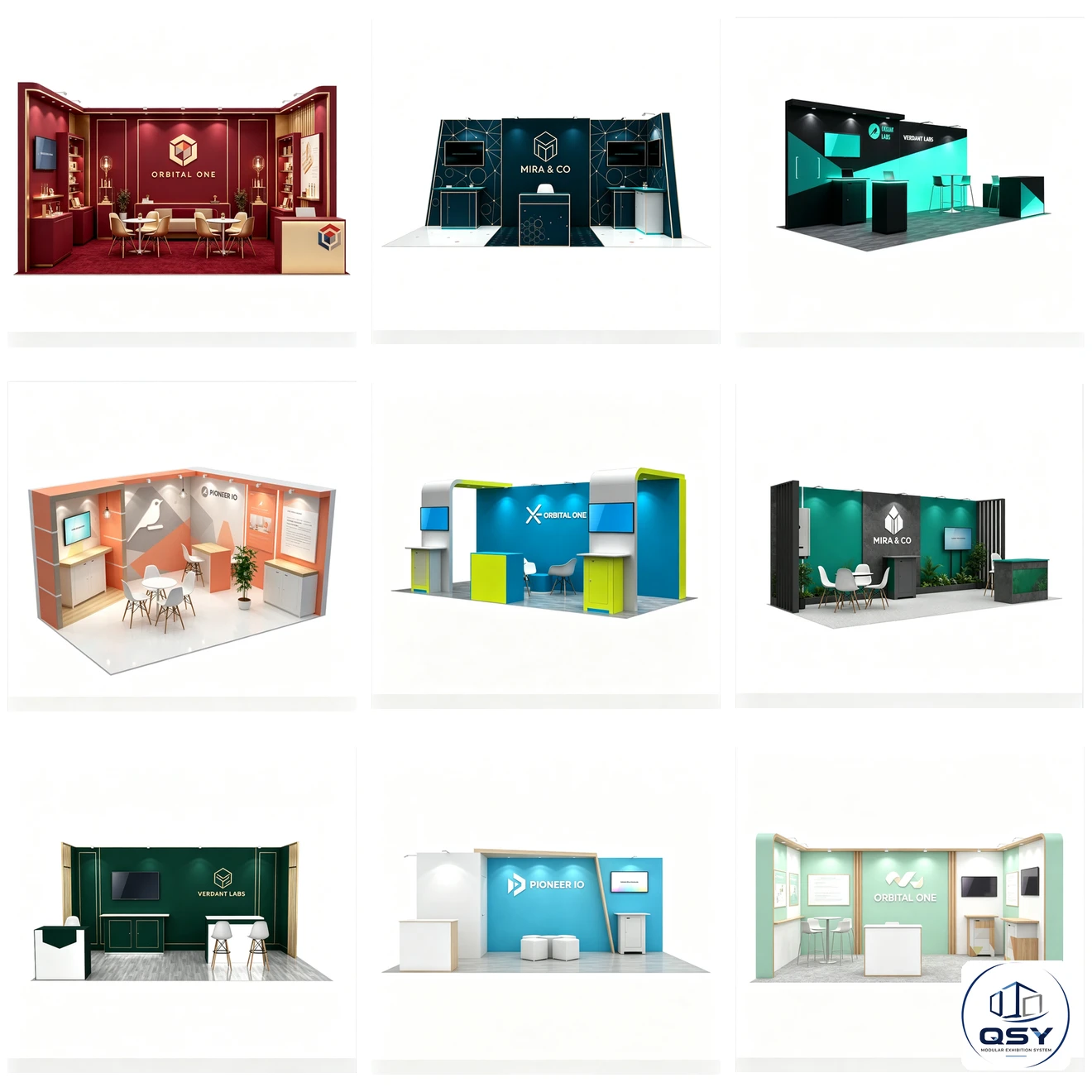 10×20ft New-Style Modular Trade Show Booth | QSY Modular Exhibition System Reusable Aluminum Exhibition Display Syste...