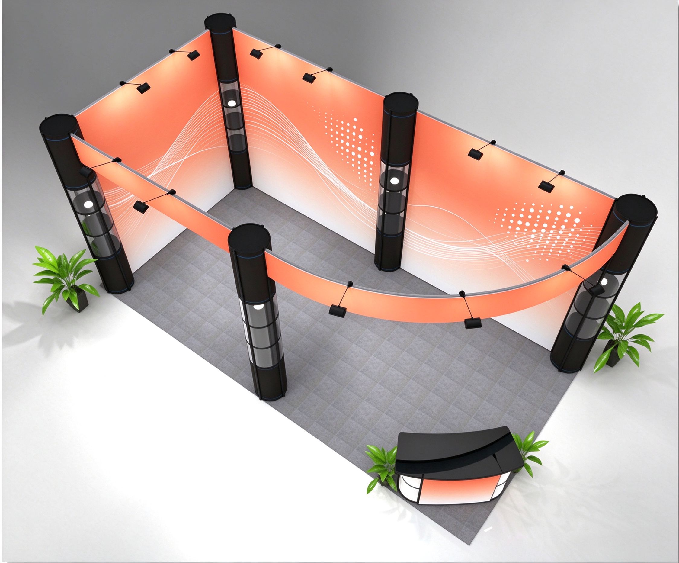 Portable Modular Aluminum Trade Show Booth | Foldable Quick Setup Exhibition Display Stand for Expo Events - 模块化展台系统... 3