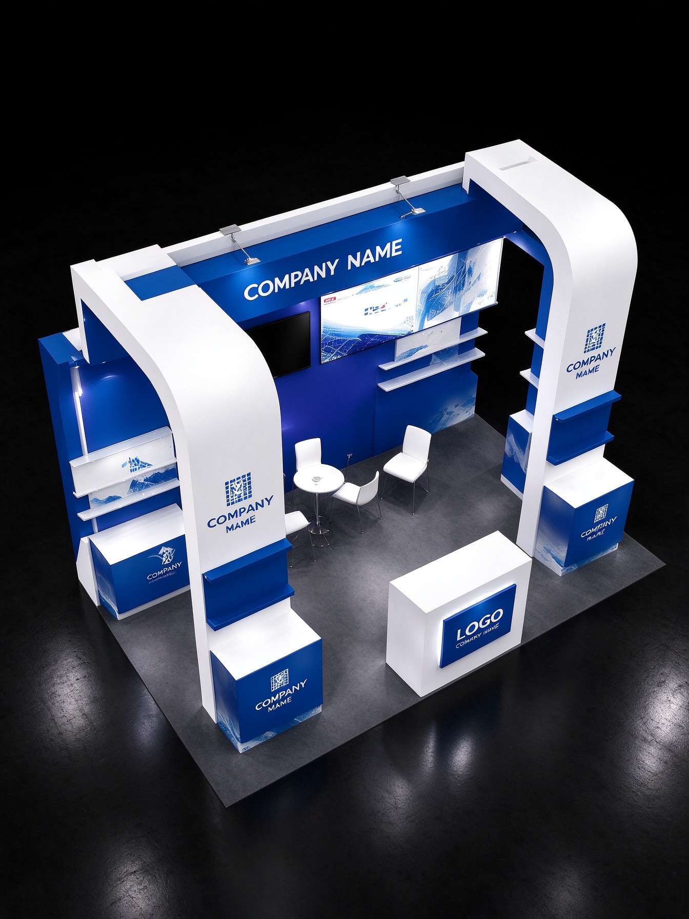 LT-FS62 62mm Modular Fabric Exhibition Booth | 8x8ft Portable Aluminum Trade Show Display Stand, Quick Assembly Reusa... 3