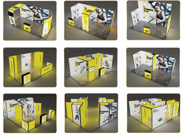 Portable Modular SEG Fabric Light Box Booth | Custom Backlit Trade Show Display for Exhibitions