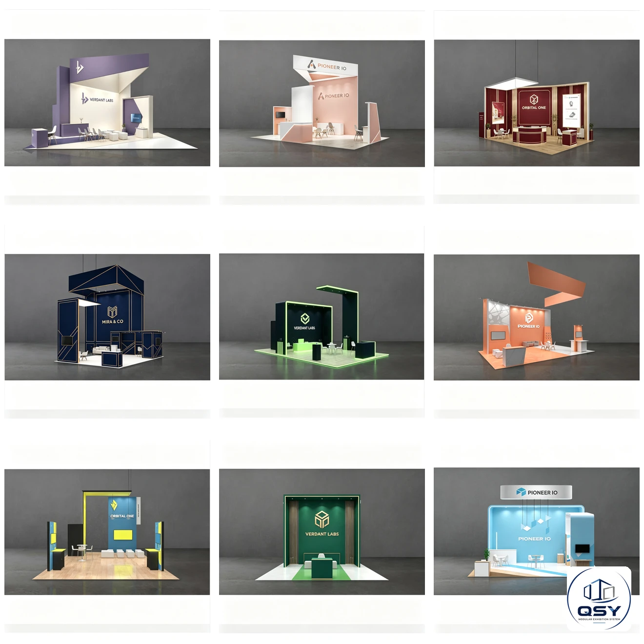 20×30ft New‑Style Modular Trade Show Booth |QSY Modular Exhibition System Reusable Aluminum Exhibition Display System... 2