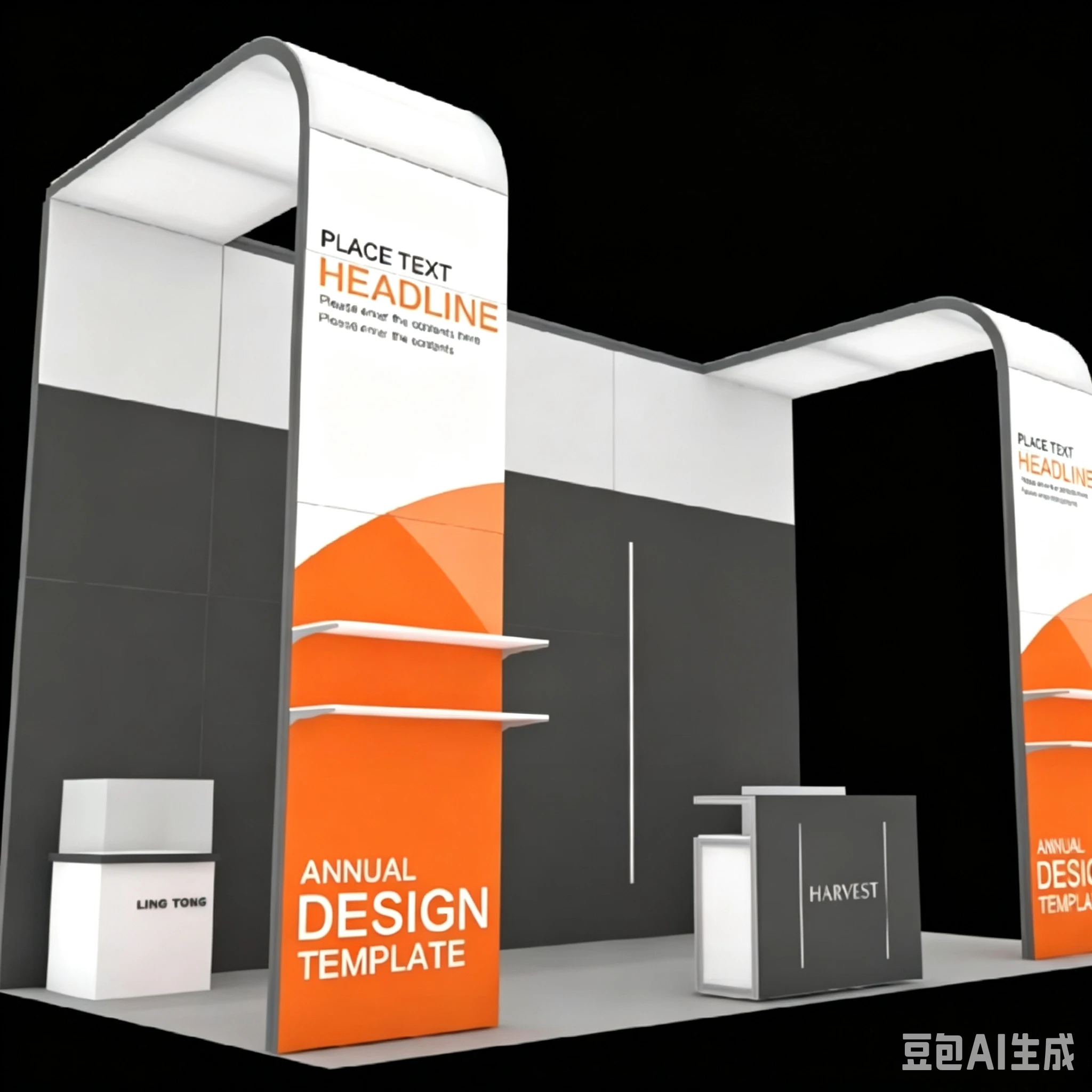 LT-FS62 62mm Modular Fabric Exhibition Booth | 8x8ft Portable Aluminum Trade Show Display Stand, Quick Assembly Reusa... 2